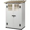 Image de Abri de jardin en résine - HABRITA - Toit mono-pente - 22 mm - 95 x 139 cm