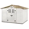 Image de Abri de jardin en résine - HABRITA - Toit bi-pente - 22 mm - 261 x 309 cm