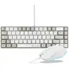 Image de Pack gaming compact the g-lab combo hydrogen tgl3760162053555 clavier 60% azerty rgb souris filaire 6400 dpi blanc gris TGL3760162053555