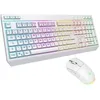 Image de Pack Gamer Sans Fil - Combo Tungsten Ex W - Clavier + Souris - 32 Macros Configurables - Blanc