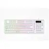 Image de Clavier Gamer Membrane - Touches Silencieuses - Keyz Caesium Ex - 100% - Filaire - Rainbow - Blanc