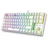 Image de Clavier gaming mecanique tkl rouge cherry linear rgb dynamique 20 modes blanc anti-ghosting 26 touches GLA3760162055528