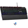 Image de Clavier Gaming Mécanique - - Keyz -carbon -ex/fr - Rétroéclairé - Switch Bleu - Repose Poignet - Fr