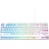 Image de Clavier Gaming - Membrane Rgb Tkl - - Keyz-caesiumt-w/fr - Fr Layout - 12 Raccourcis - 100% Personnalisable - Blanc