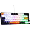 Image de Clavier Gamer - Keyz Hydrogen - 60% Format Compact - Rétroéclairé - Filaire - Noir/blanc/orange