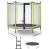Image de Trampoline jardin ø 300 cm + filet + échelle + bâche - jumpi 300 - taupevert K0099