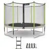 Image de Trampoline ø 430 cm + filet + échelle + kit d'ancrage - jumpi 430 - taupevert K0104