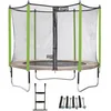 Image de Trampoline Jardin Ø 300 cm + Échelle + Kit D'ancrage - Jumpi 300 - Taupe/vert