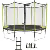 Image de Trampoline Jardin Ø 360 cm + Échelle + Kit D'ancrage - Jumpi 360 - Noir/vert