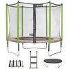 Image de KANGUI Trampoline de jardin 305 cm + filet + échelle + bâche + kit dancrage JUMPI Taupe/Vert