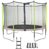 Image de Trampoline Jardin Ø 360 cm + Échelle + Kit D'ancrage - Jumpi 360 - Taupe/vert