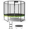 Image de Trampoline ø 300cm + filet de sécurité + échelle + kit ancrage - punchi 300 vert Q0017