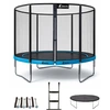Image de Trampoline Ø 300cm + Filet + Échelle + Bâche + Kit Ancrage - Punchi 300 Bleu