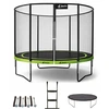 Image de Trampoline Ø 300cm + Filet + Échelle + Bâche + Kit Ancrage - Punchi 300 Vert