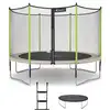 Image de Trampoline jardin ø 430 cm + filet + échelle + bâche - jumpi 430 - taupevert K0124
