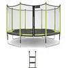Image de KANGUI Trampoline de jardin 365 cm + filet de sécurité + échelle JUMPI Vert/Noir 360