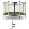 Image de Trampoline jardin ø 430 cm + filet + échelle - jumpi 430 - noirvert