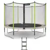 Image de Trampoline jardin ø 430 cm + filet + échelle - jumpi 430 - taupevert