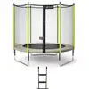Image de Trampoline jardin ø 250 cm + filet + échelle - jumpi 250 - taupevert