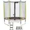 Image de Trampoline Jardin Ø 250 cm + Échelle + Kit D'ancrage - Jumpi 250 - Taupe/vert