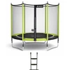Image de Trampoline Jardin Ø 250 cm + Filet + Échelle - Jumpi 250 - Noir/vert
