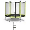Image de Trampoline jardin ø 250 cm + filet + échelle - jumpi 250 - noirvert