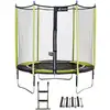 Image de Trampoline Jardin Ø 250 cm + Échelle + Kit D'ancrage - Jumpi 250 - Noir/vert