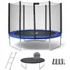 Image de Kangui Trampoline Rond Bleu Ø250cm Avec Filet, Échelle ,bâche Et Kit Ancrage