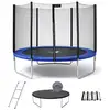 Image de Trampoline rond bleu ø 250cm avec filet, échelle ,bâche et kit ancrage