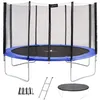 Image de KANGUI Trampoline rond Bleu Ø360cm avec filet échelle bâche et kit ancrage