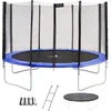Image de Kangui Trampoline Rond Bleu Ø430cm Avec Filet, Échelle, Bâche Et Kit Ancrage