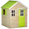 Image de KANGUI Maisonnette Enfant Extérieur en Bois TINNI avec Plancher - Toit Étanche - Vert & Blanc