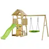 Image de Aire de jeux : balançoire, nid, toboggan, escalade, bac à sable, table woodi