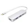 Image de Hub Usb C Urban Factory 4 En 1 Avec 2 Usb A 1 Hdmi 4k 1 Usb C 100w Pd Gris Sidéral