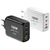 Image de Chargeur Secteur Urban Factory Avec 1 Port Usb C 65w + 1 Port Usb A 18 W Charge Rapide Blanc