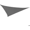 Image de Voile dombrage triangulaire 5m en polyester 180 gr/m² - IDEPRICE - Gris anthracite
