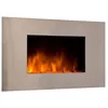 Image de CHEMIN ARTE - Cheminée électrique Murale Pure Inox 90 cm Effet Flammes LED Chauffage programmable Télécommande