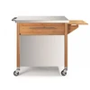 Image de Chariot Pour Plancha Bois/inox Dm Creation 00231n