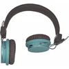 Image de Casque Double H. Marron/blue, Bltooth/fil, Fonction T L, Lect.mini-sd