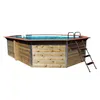 Image de PISCINE BOIS SAINT BERNARD WATERCLIP 20207 550 x 375 x 129 cm BOIS