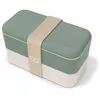 Image de MONBENTO - Bento box - Lunch Box 2 Compartiments - Idéal pour Travail/Ecole - Made In France - MB Original vert Natural