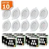 Image de Spot LED encastrable fixe ronde blanc GU10 230V éclaire comme 50W - LAMPESECOENERGIE - Lot de 10