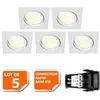 Image de Spot encastrable orientable LED GU10 230V blanc 5W - LAMPESECOENERGIE - Spots - Intérieur