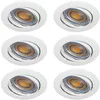 Image de Lot de 6 spots LED encastrables orientables blanc chaud - LAMPESECOENERGIE - GU10 - 5W - 460 Lm - 38°