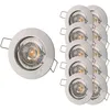 Image de Spot encastrable LED GU10 230V 38° blanc - LAMPESECOENERGIE - kit de 10 - métal - 5W