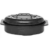 Image de Plat Rôtissoire Ovale Warmcook 33x20x13 Cm Acier Émaillé Noir