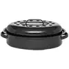 Image de Cocotte Rôtissoire Ovale Warmcook Acier Carbone Noir 38x26x16 Cm