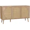 Image de Buffet de rangement. Eva. Cannage arrondis et décor bois. Trois portes. Deux niveaux . Buffet bas. L 120 x l39 x h70cm