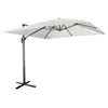 Image de Parasol déporté carré 3x3m haut de gamme - Falgos - ecru- Parasol excentré inclinable. rabattable et rotatif à 360°.