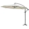 Image de Parasol déporté rond Ø300cm - Hardelot - Ecru - Manivelle anti-retour Toile déperlante Facile à utiliser